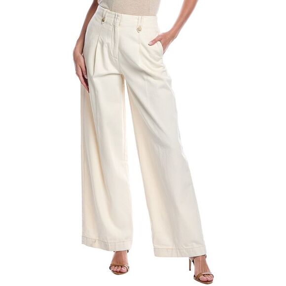 Sam Edelman Pants - Sam Edelman Womens Lorelai Pleated Trouser, Beige